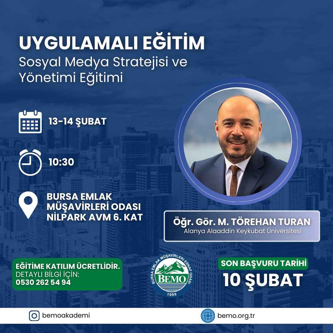 Sosyal Medya Stratejisi ve Yönetimi Eğitimi (Uygulamalı)
