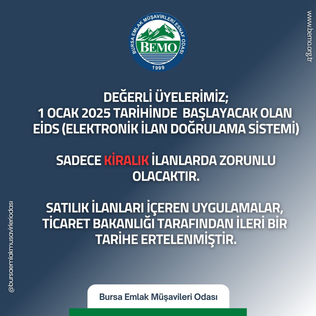 Elektronik İlan Doğrulama Sistemi Duyurusu