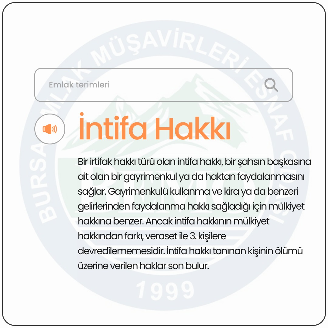 İntifa Hakkı Nedir?