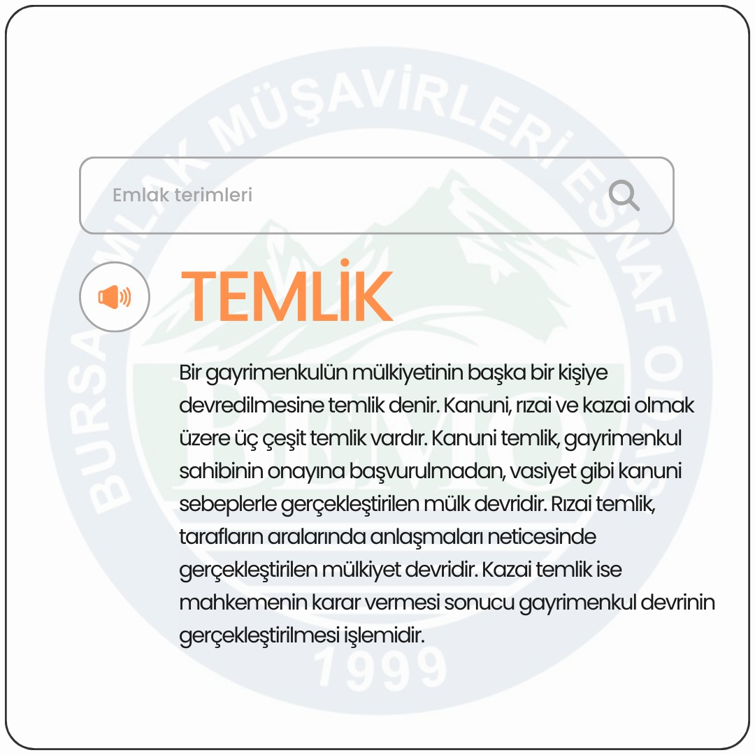 Temlik Nedir?